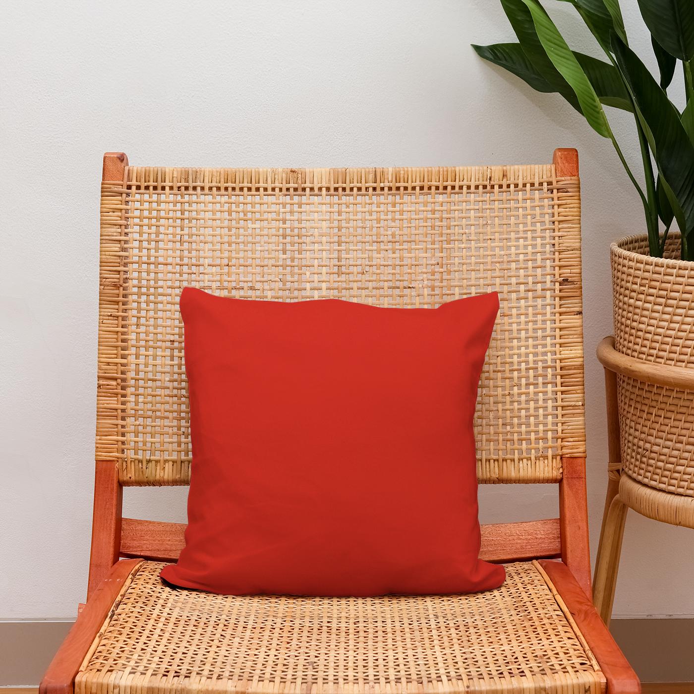 Pure Red Cotton Cushion