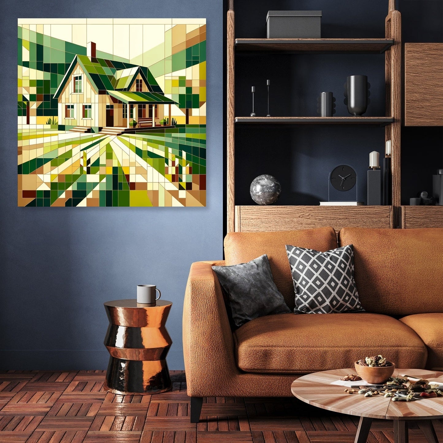Countryside Geometry Canvas
