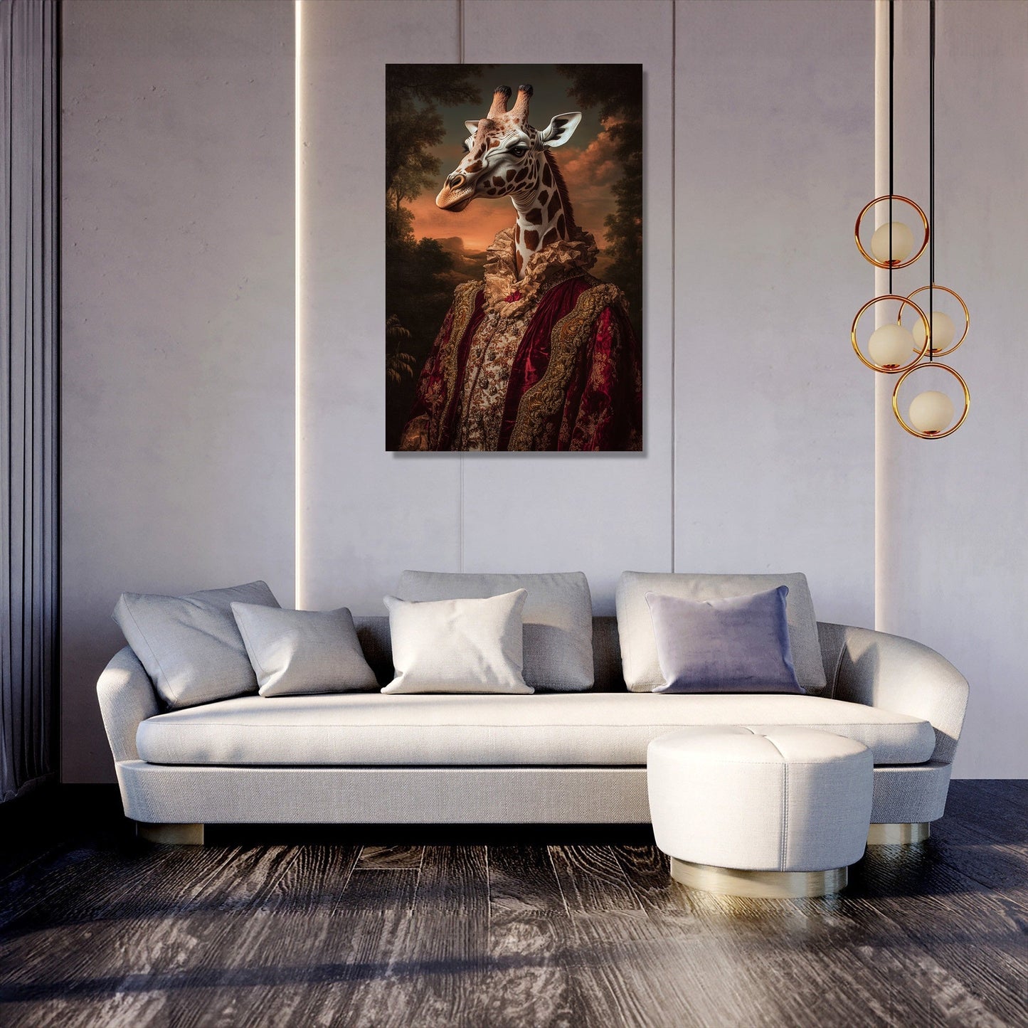 Noble Giraffe Royalty Canvas