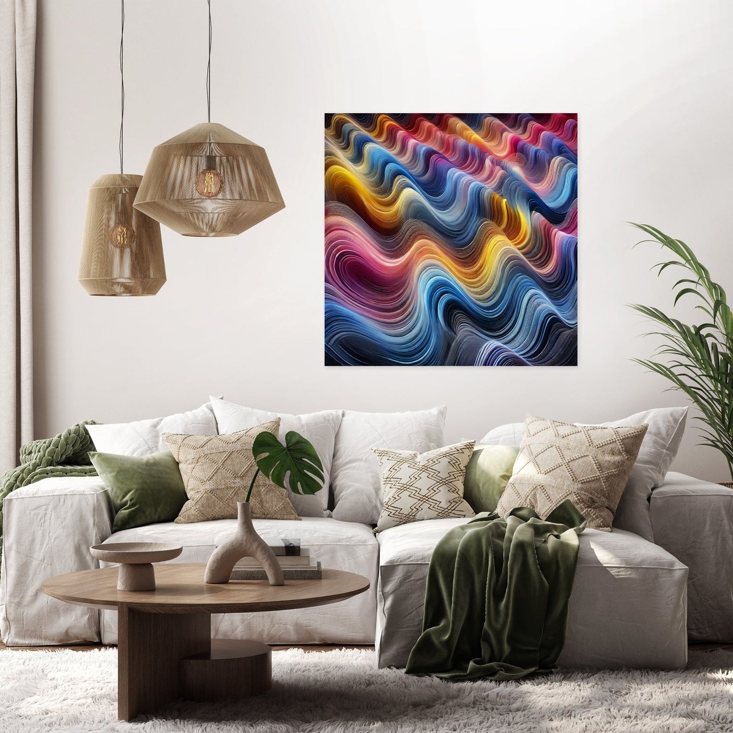 Chromatic Wave Harmony Canvas