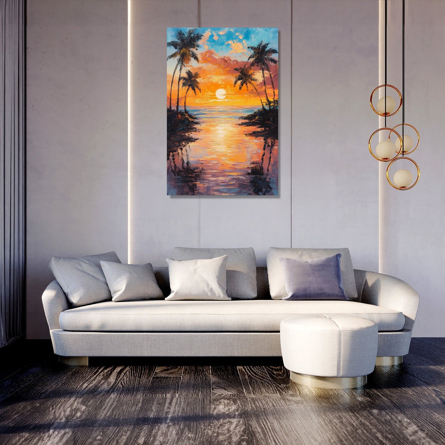 Golden Hour Beach Canvas