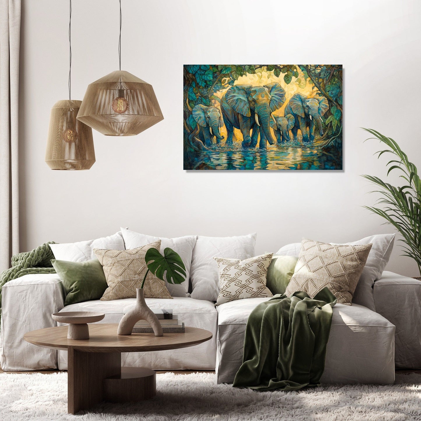 Elephant's River Reverie Canvas