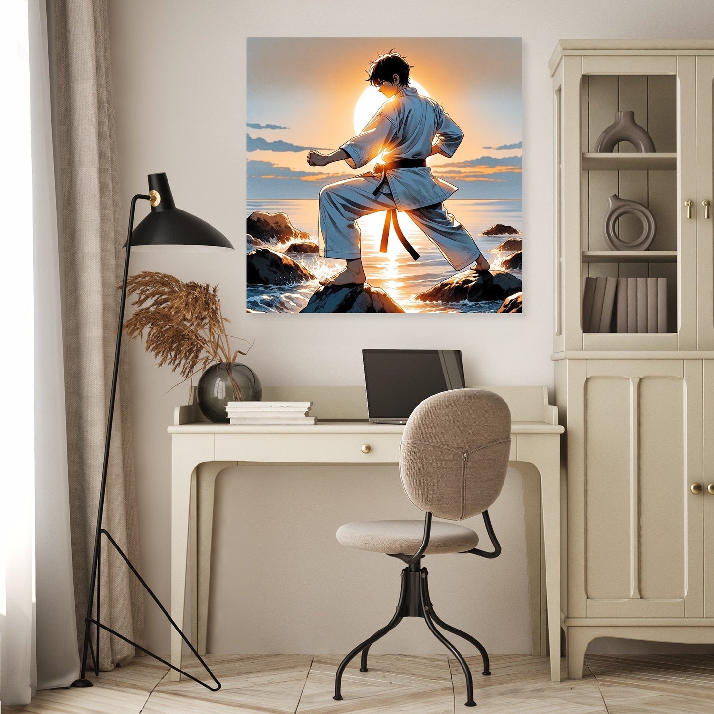 Karateka Sunrise Canvas