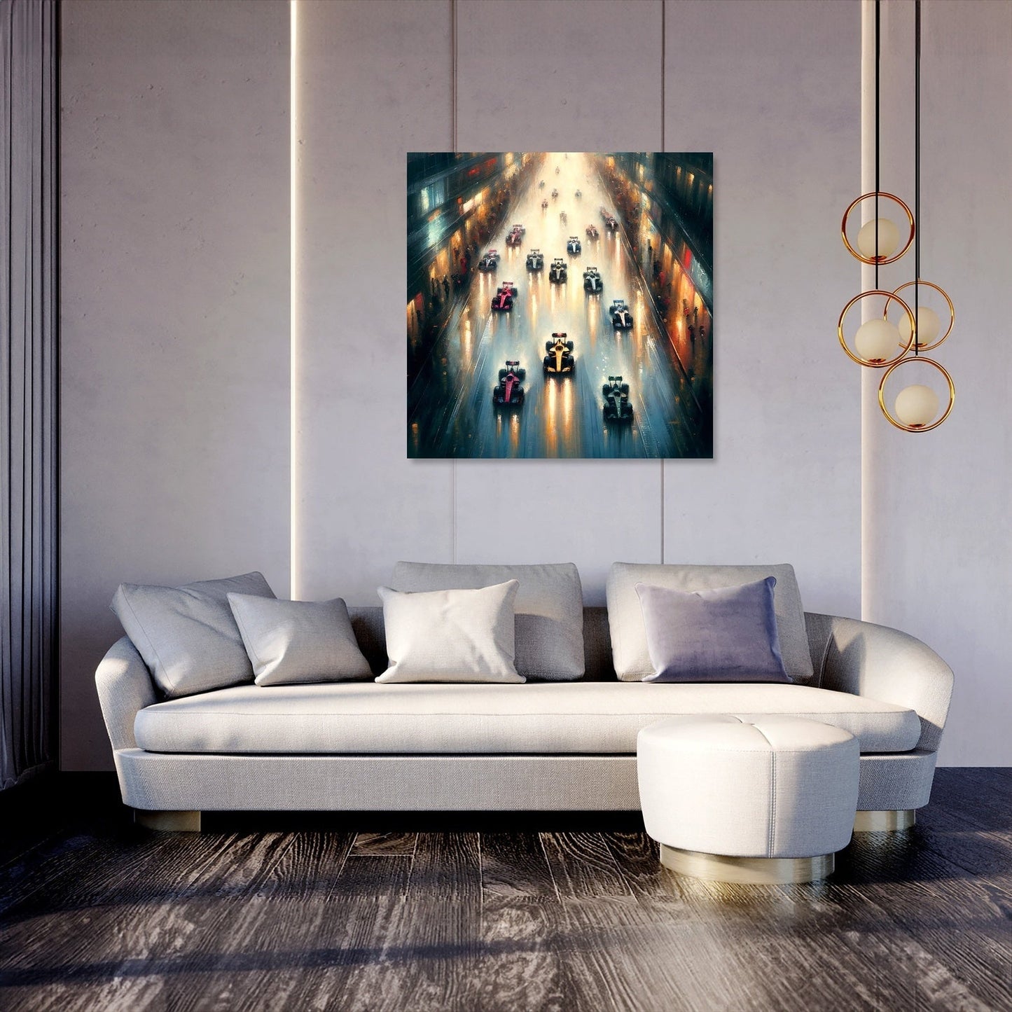 Rainy City Racer Canvas