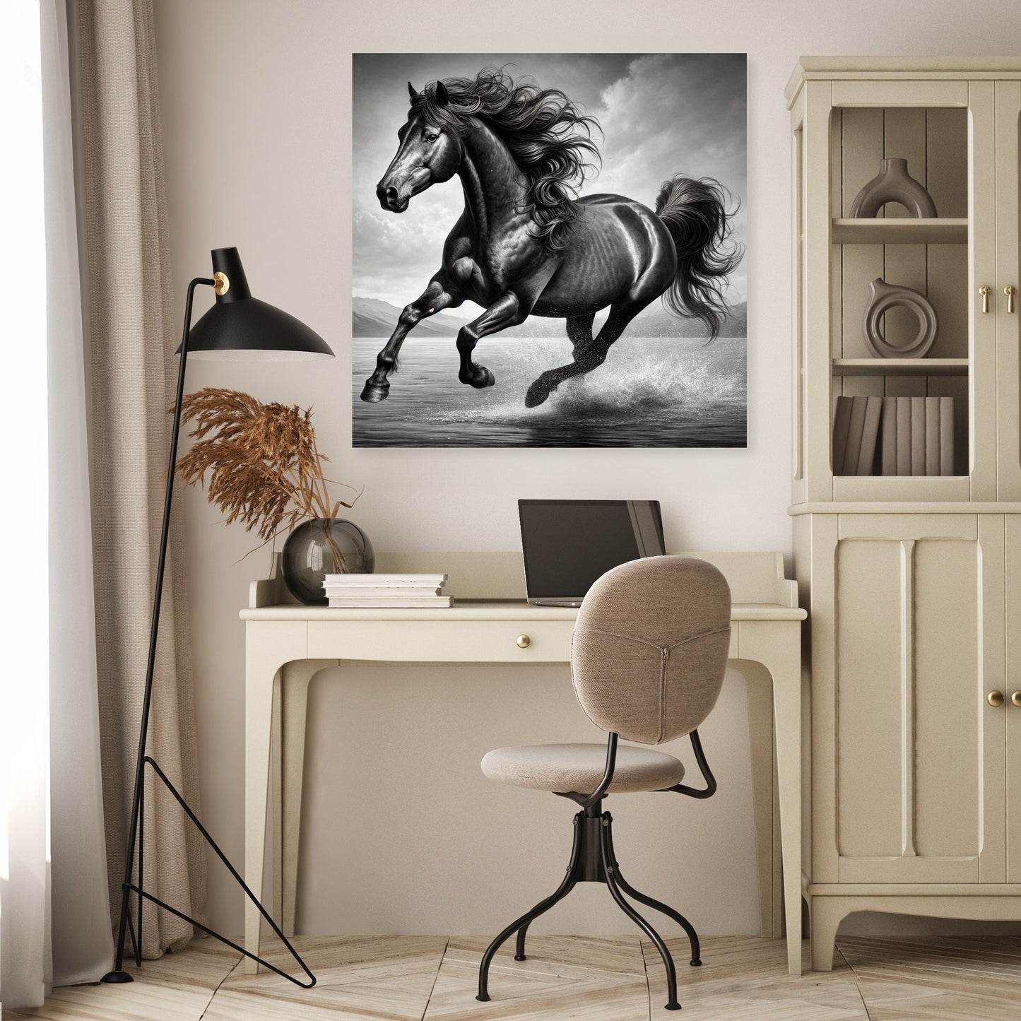Majestic Dark Mustang Canvas
