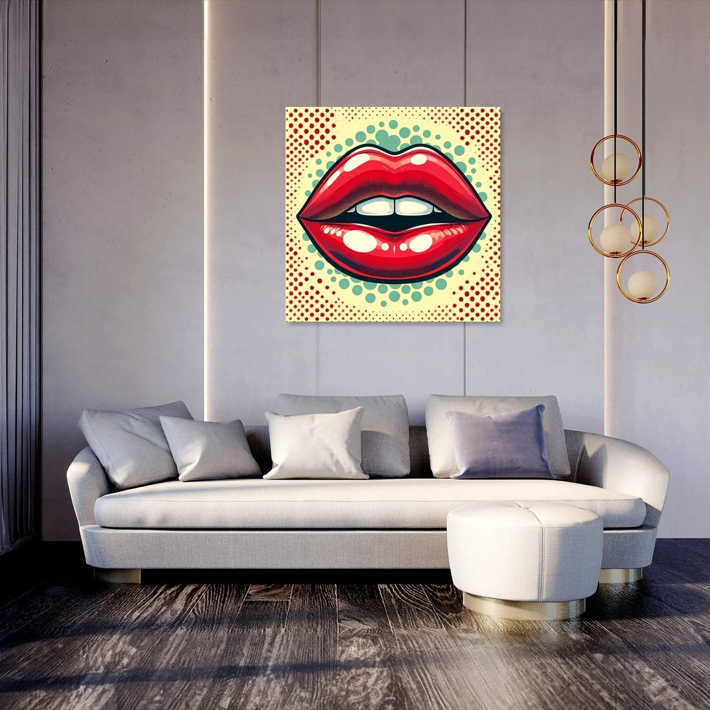 Red Lips Pop Canvas
