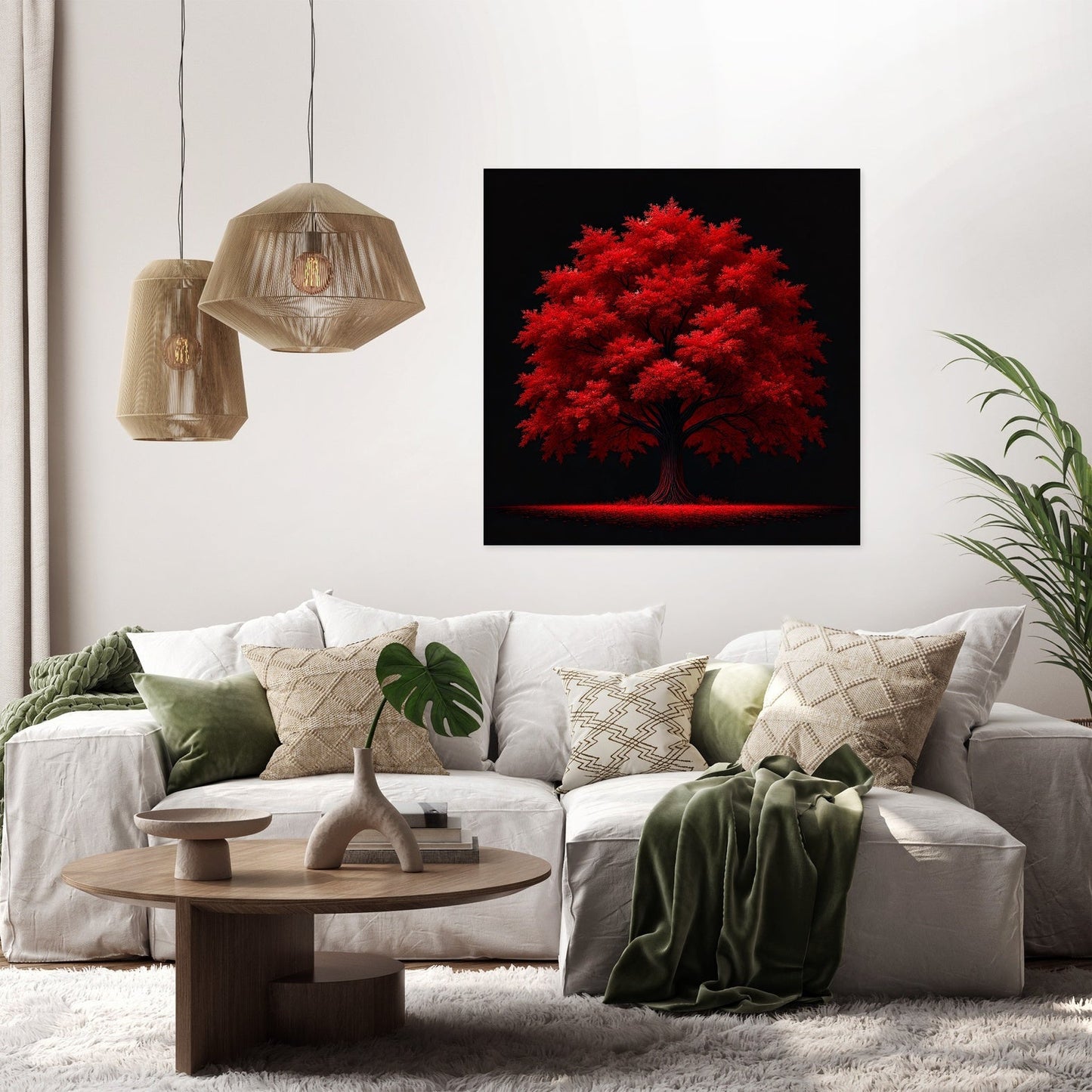 Crimson Resilience Canvas