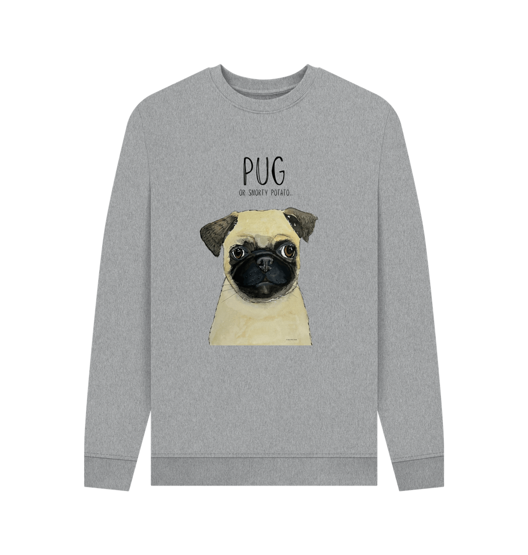 Pug or Snorty Potato? Men's Crew Neck Sweatshirt for Pug Lovers
