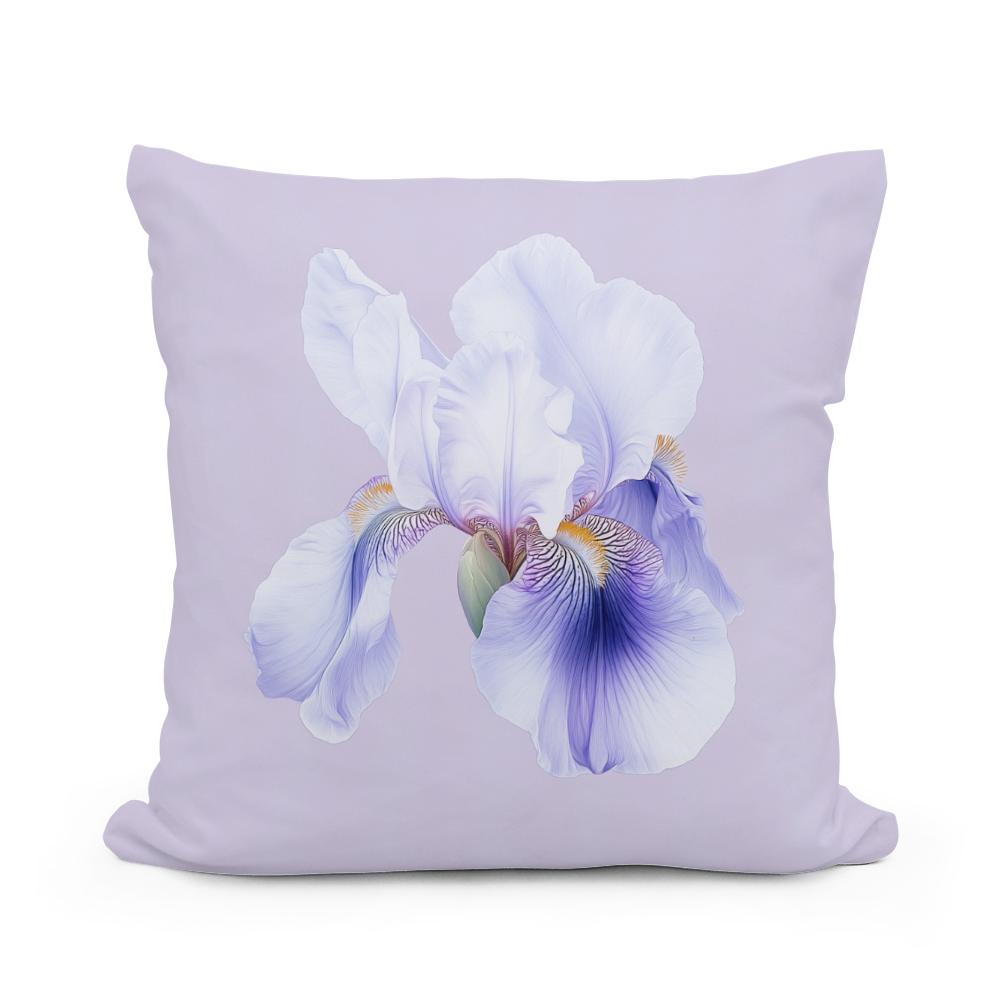 Elegant Iris Cotton Cushion
