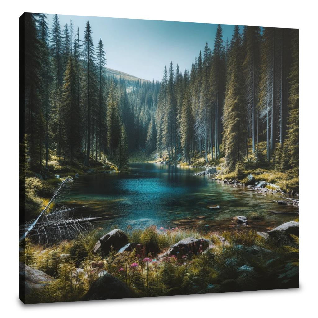 Hidden Mountain Lake Canvas