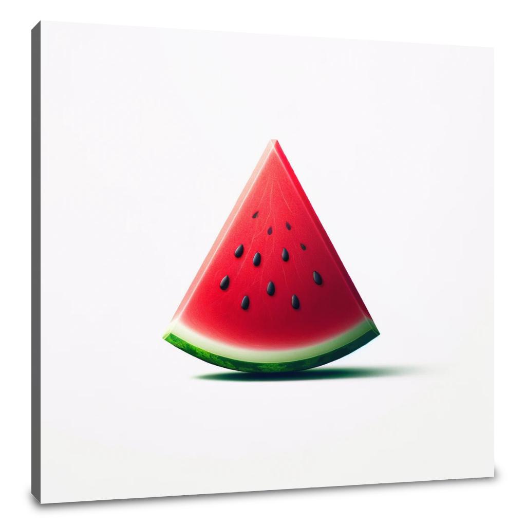 Minimalist Watermelon Slice Canvas