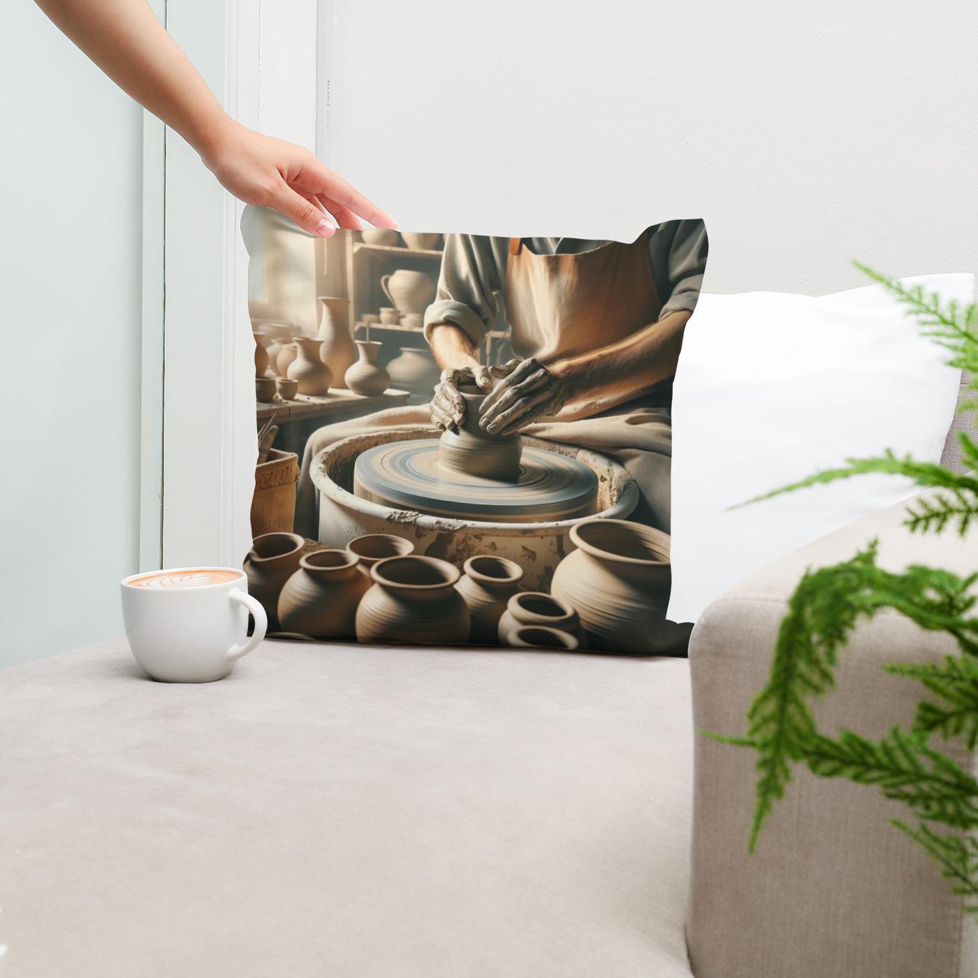Earthen Hands Cotton Cushion