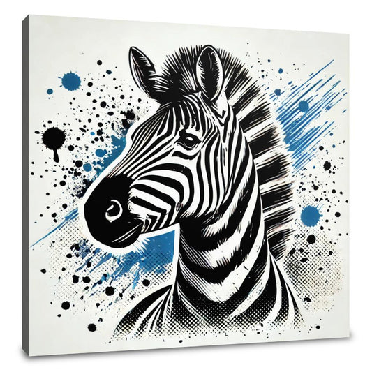 Splatter Zebra Canvas