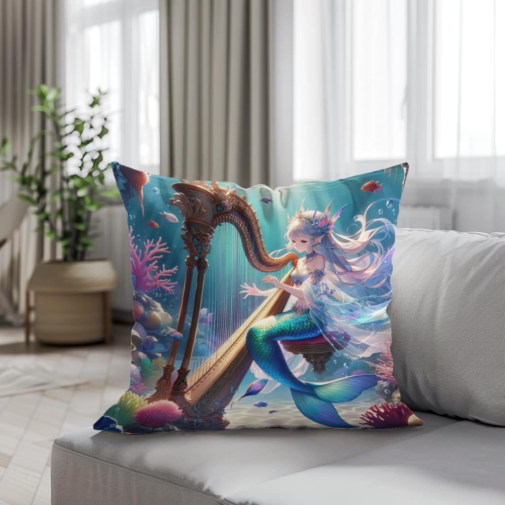 Ocean's Melody Cotton Cushion