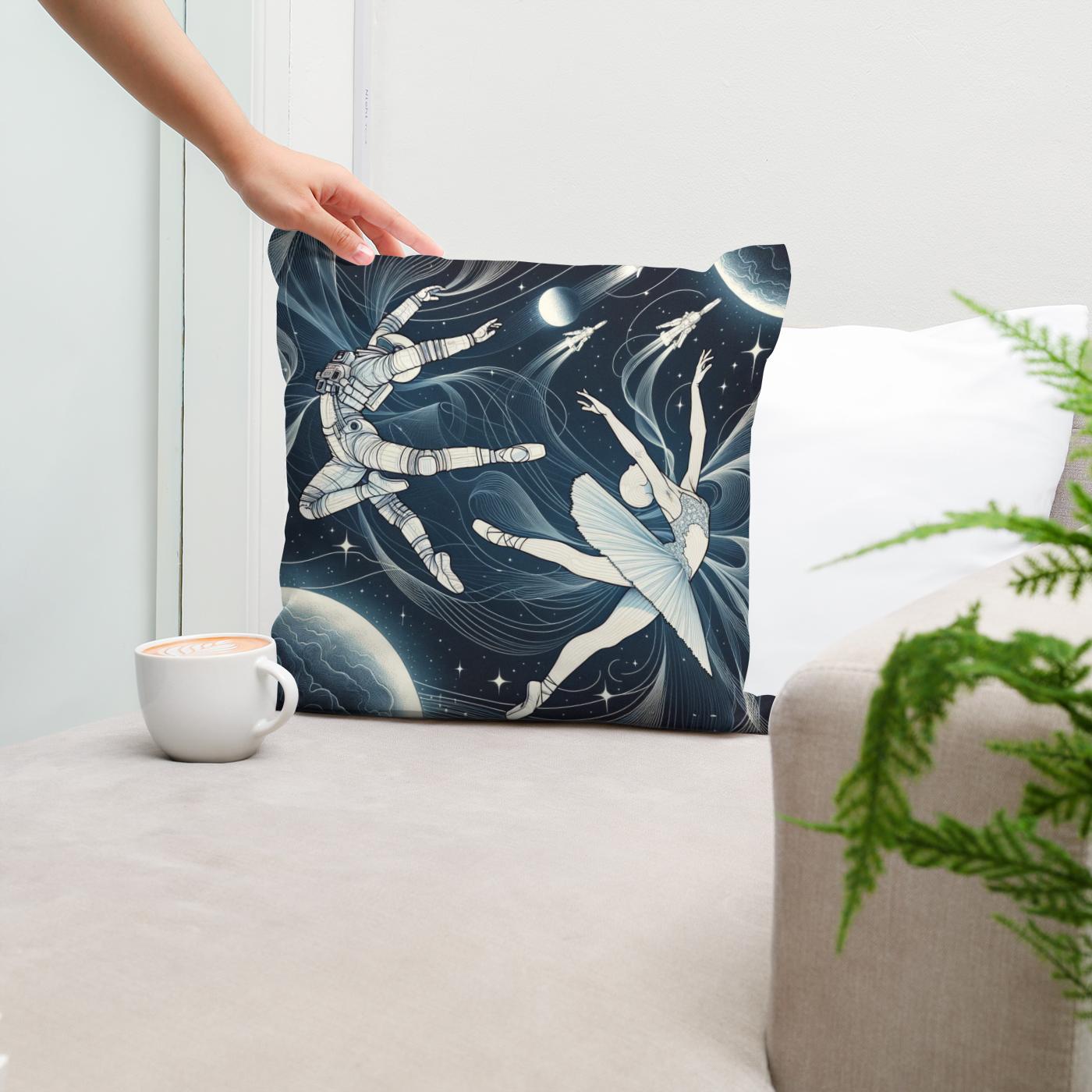 Space Ballet Cotton Cushion