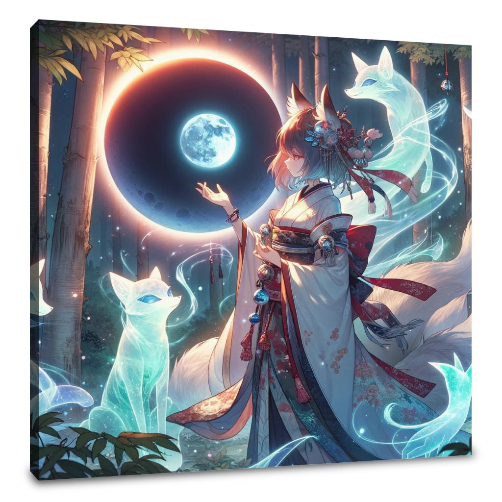 Eclipse Fox Spirit Bond Canvas