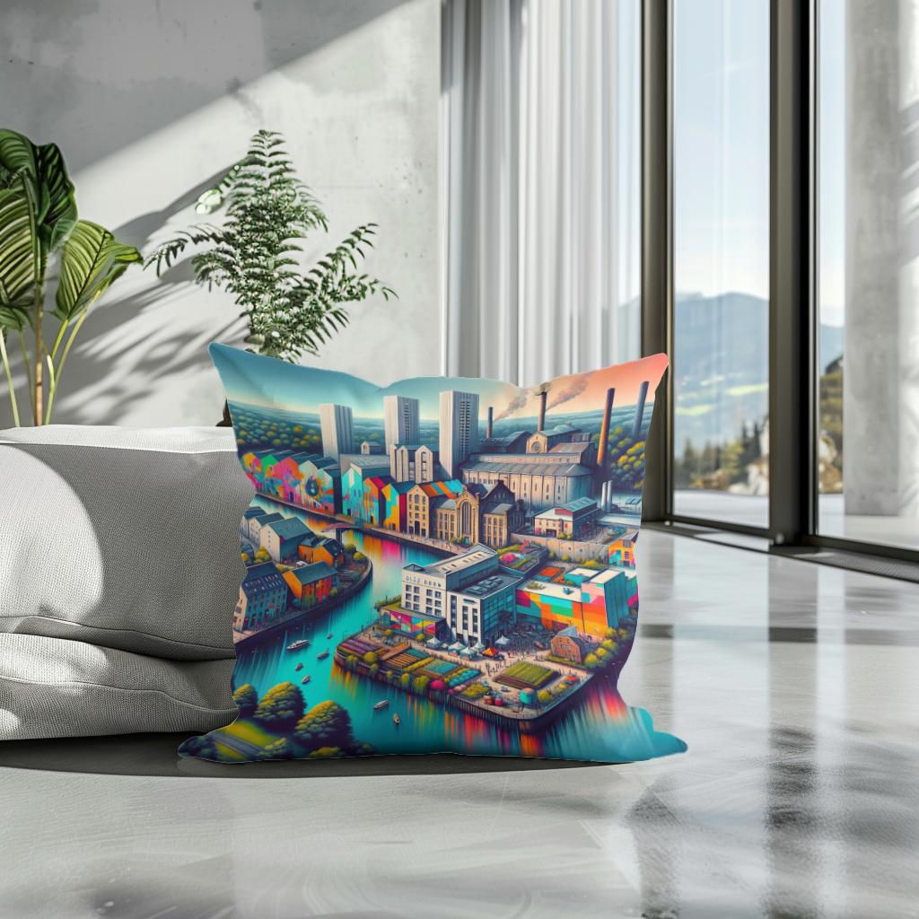 Newcastle Ouseburn Valley Creative Fusion Cotton Cushion