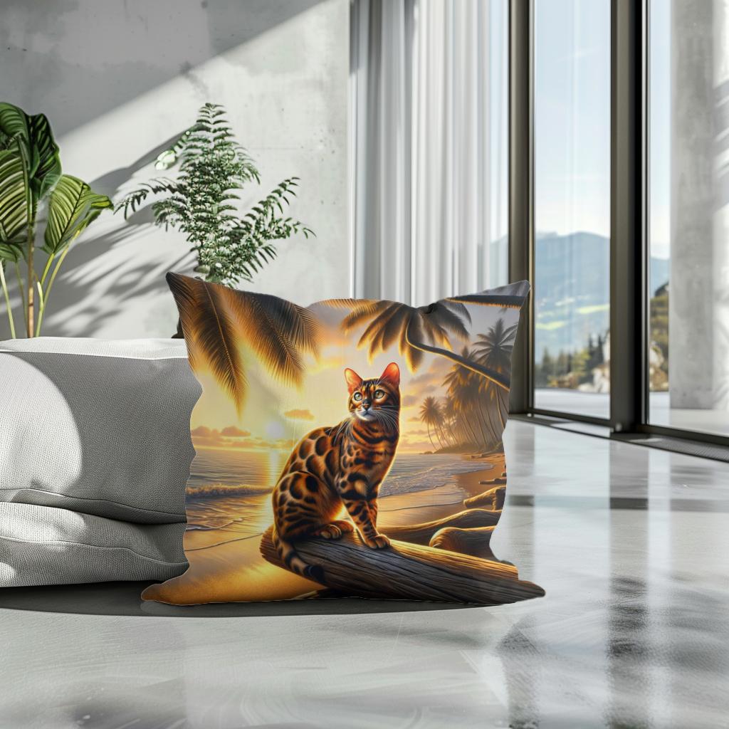 Tropical Twilight Cotton Cushion