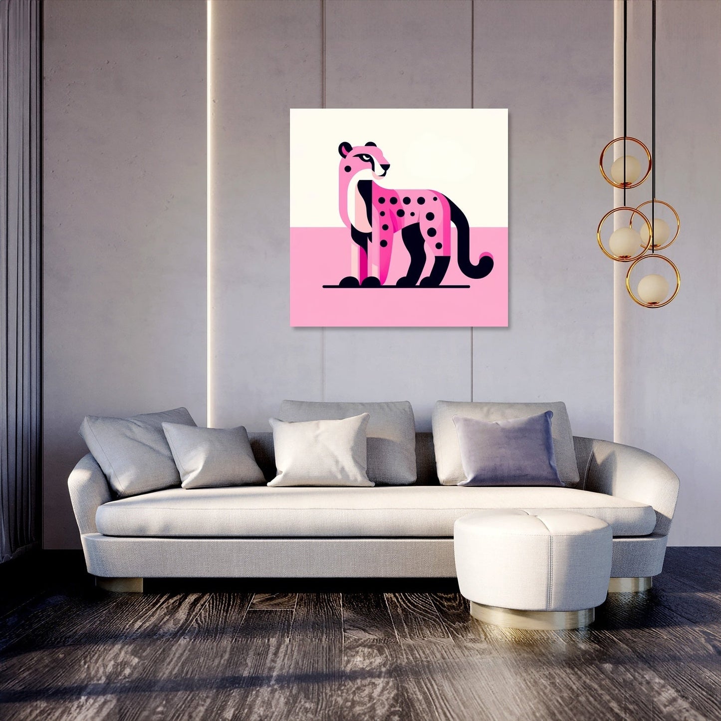 Pink Cheetah Charm Canvas