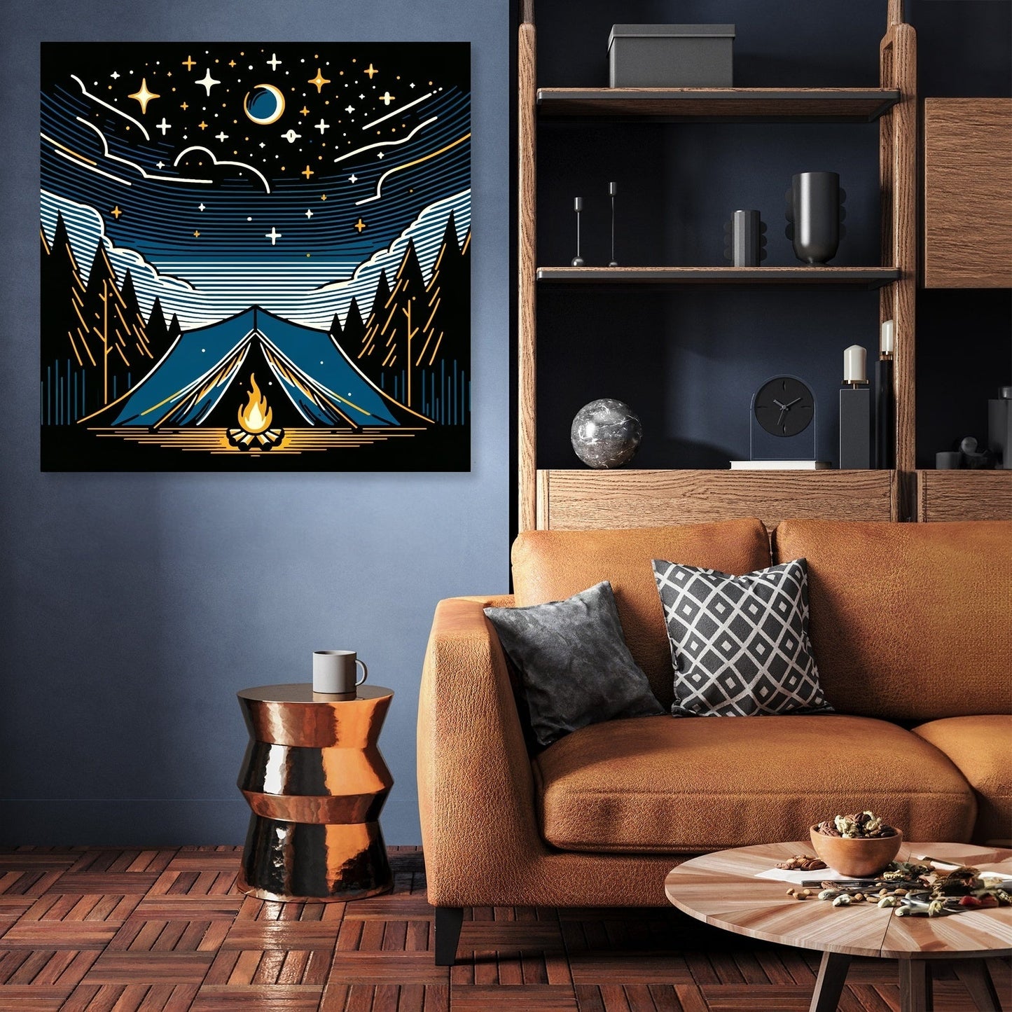 Starry Night Camping Canvas