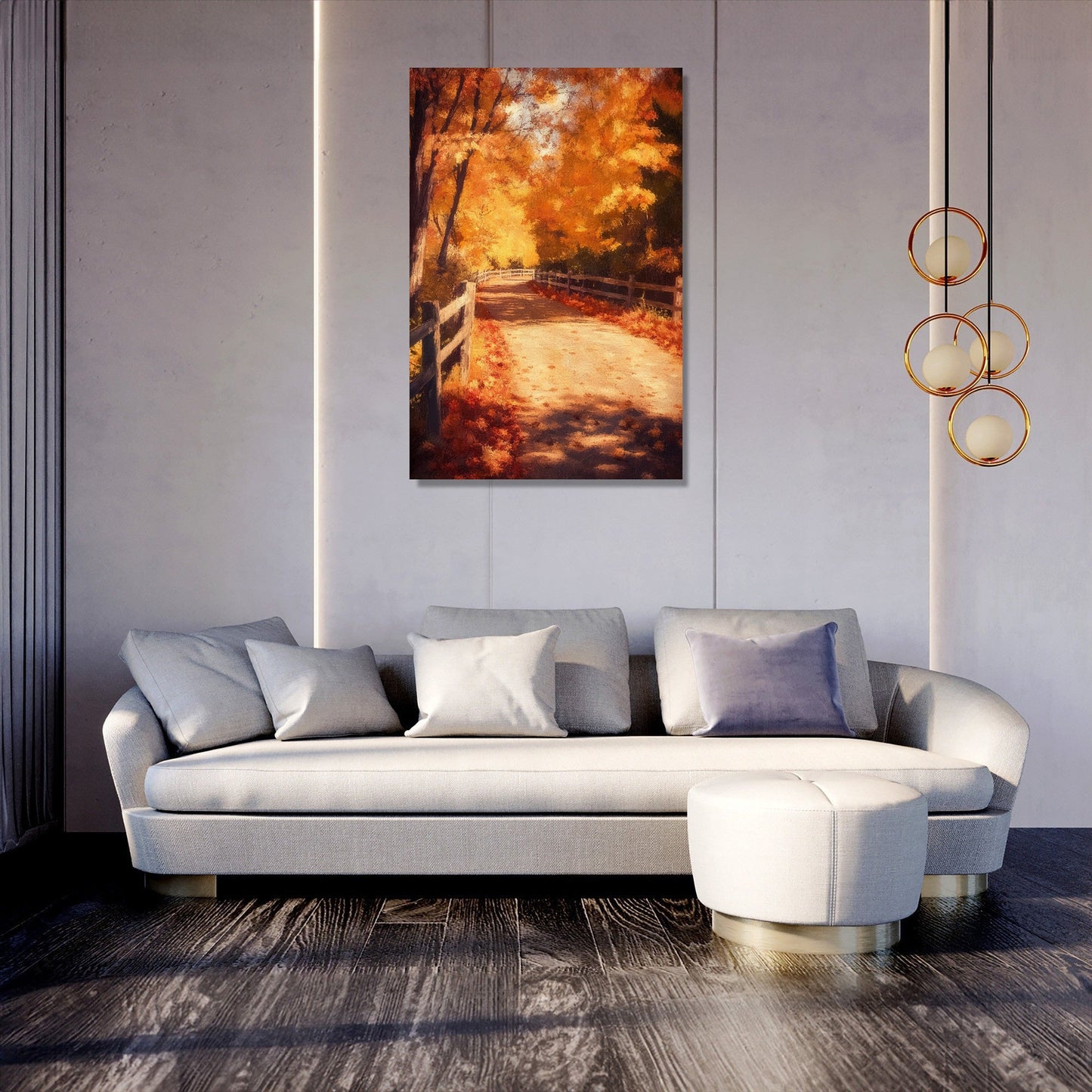 Rustic Autumn Path Canvas
