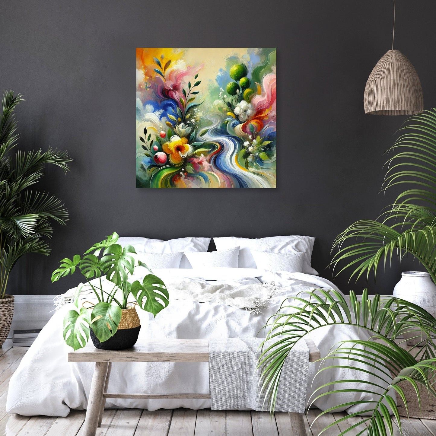 Abstract Spring Renewal Canvas