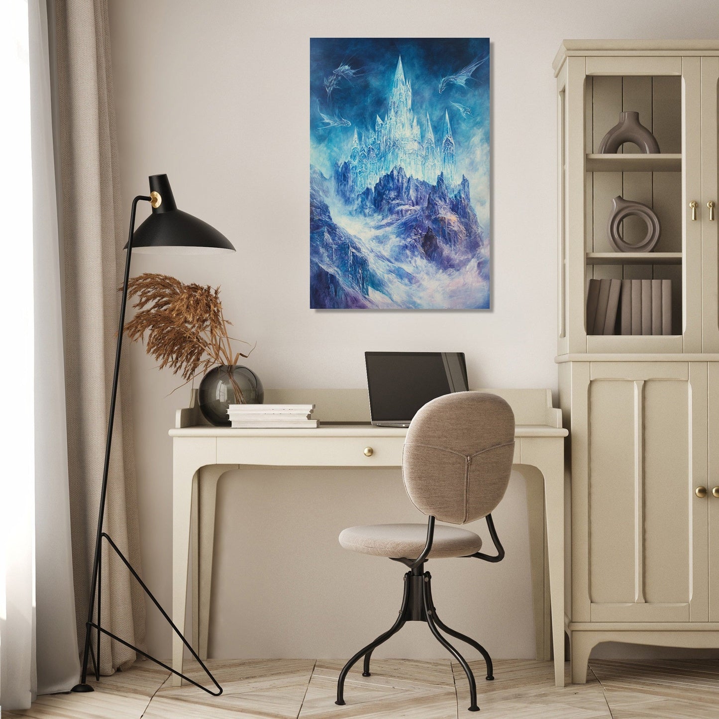 Enigmatic Crystal Castle Canvas