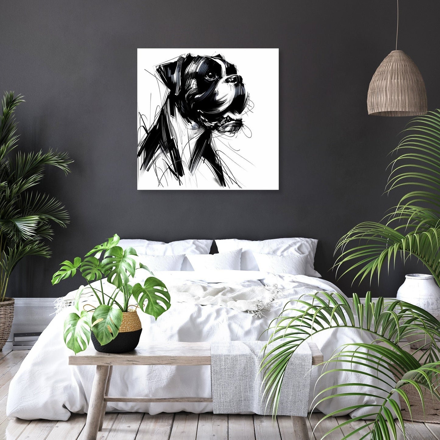 Echoes of Expression Emotional Boxer Canvas