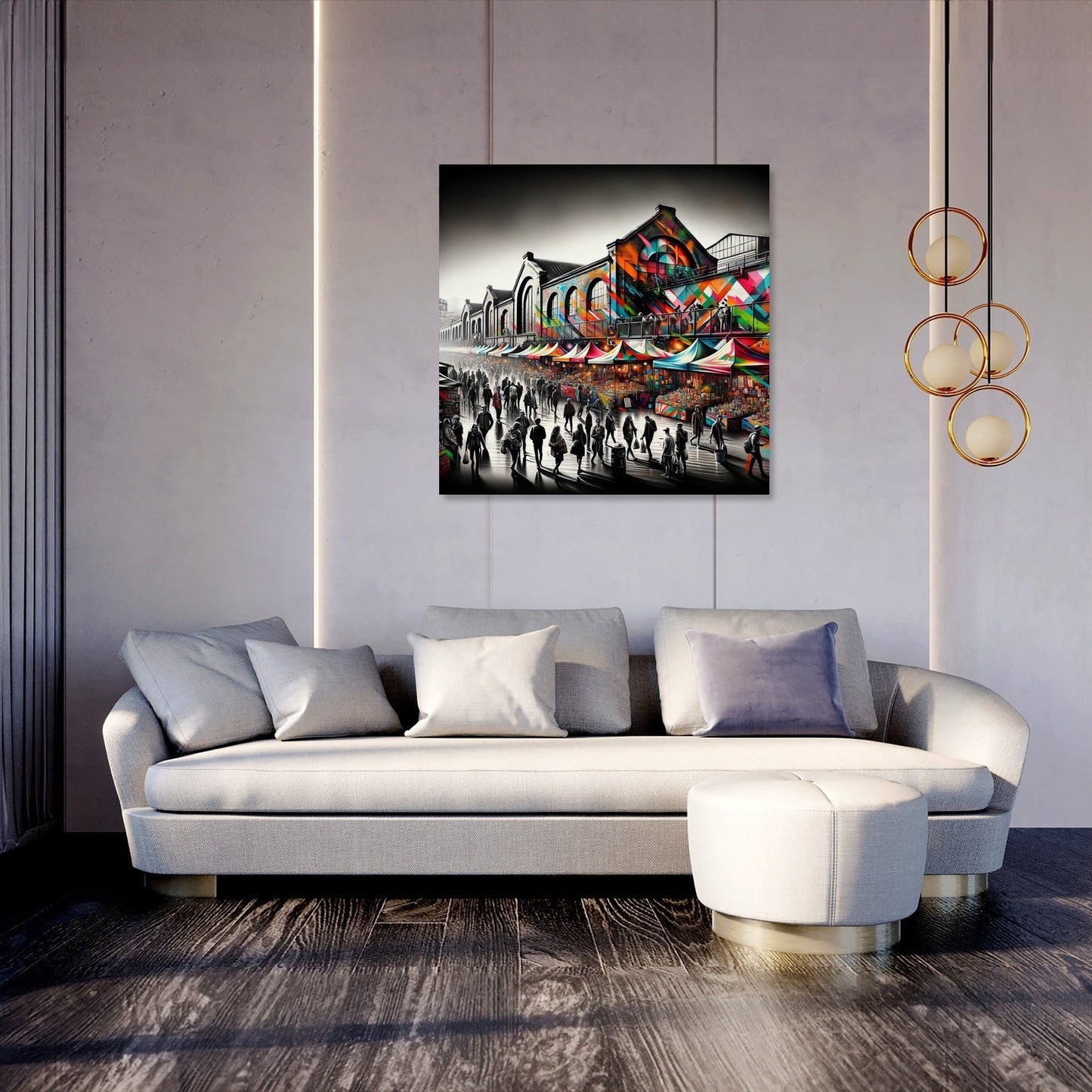 London Camden Market Modernist Fusion Canvas