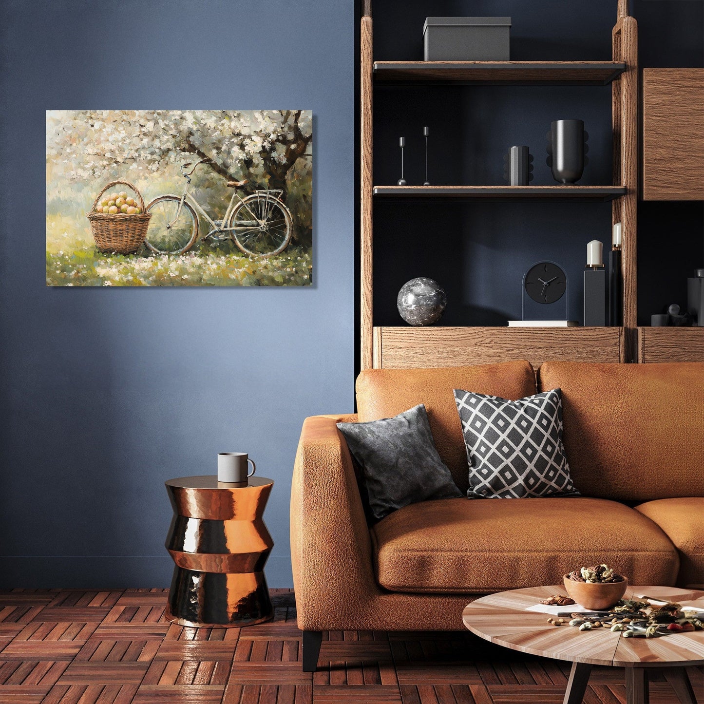 Bicycle and Blossom Canvas