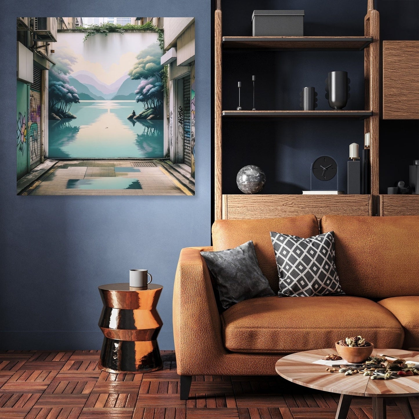Serene Lake Alley Canvas