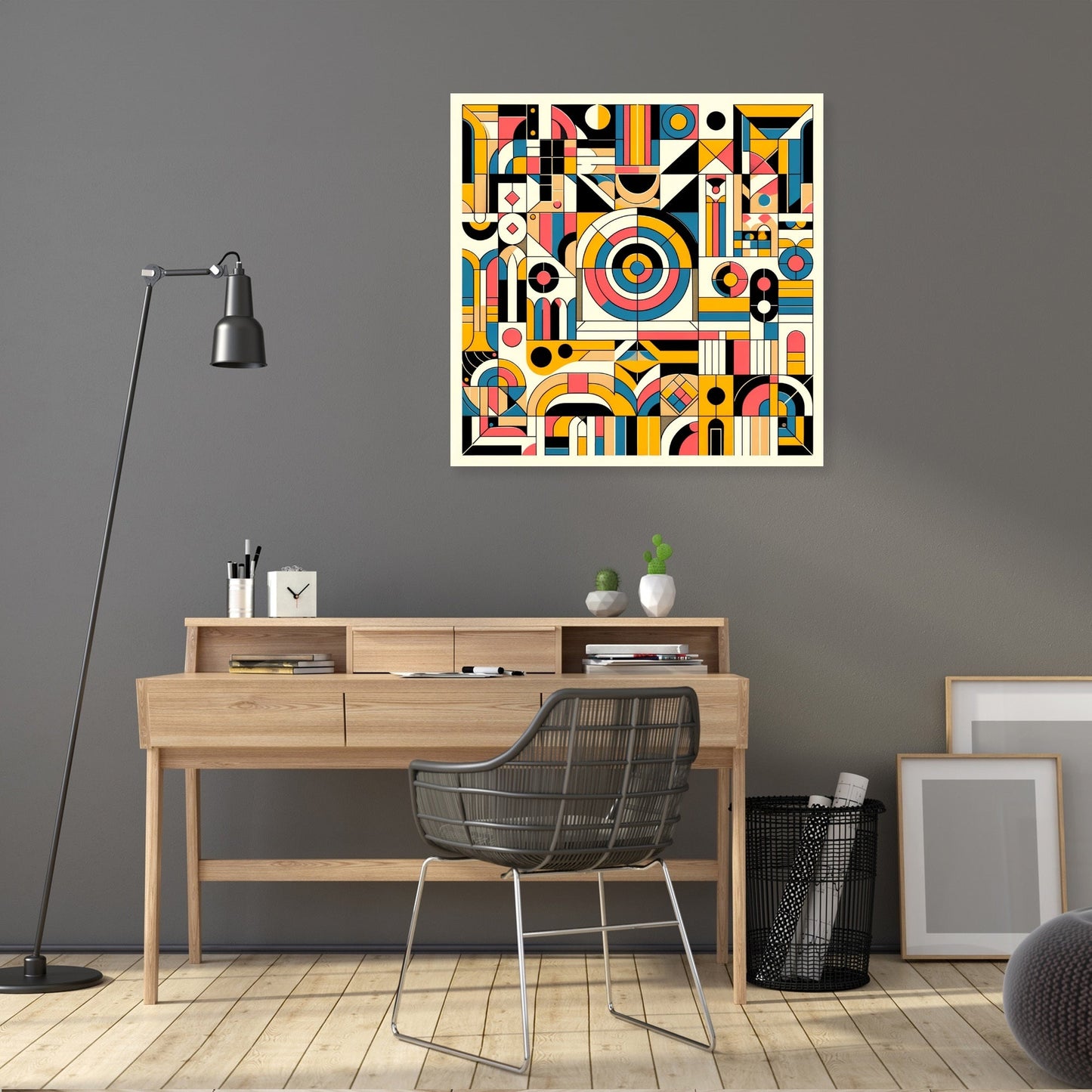 Vibrant Geometric Harmony Canvas