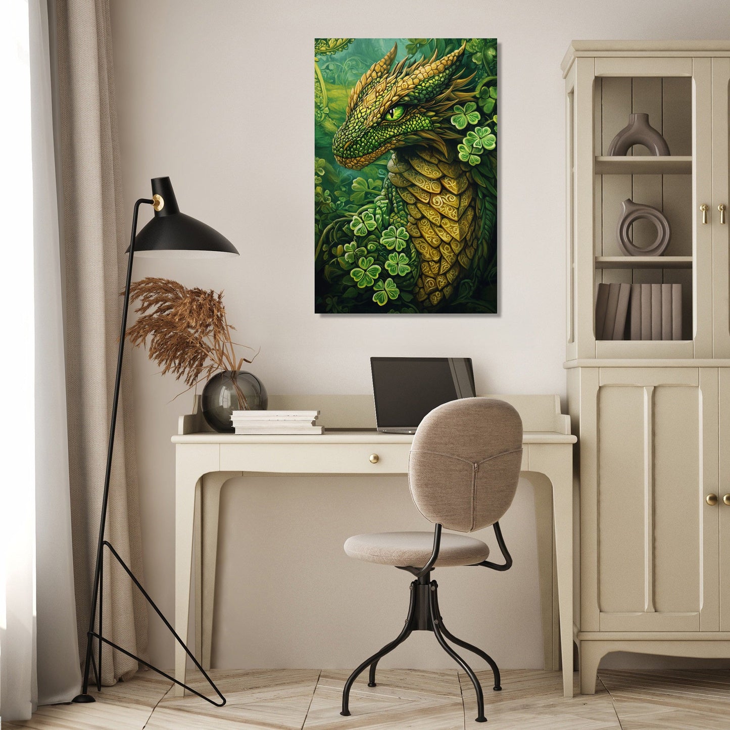 Shamrock Dragon Canvas