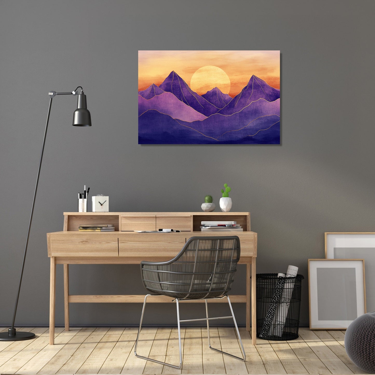 Mountain Sunset Serenity Canvas