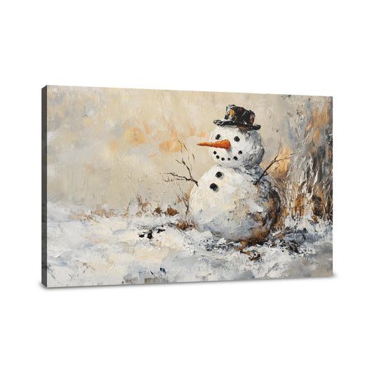 Melting Snowman Canvas