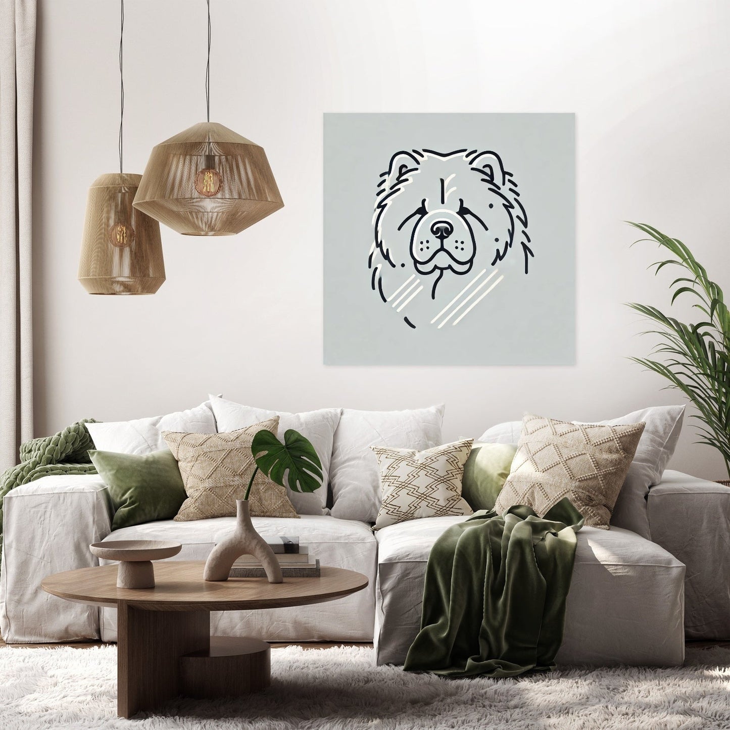 Minimalist Chow Chow Canvas