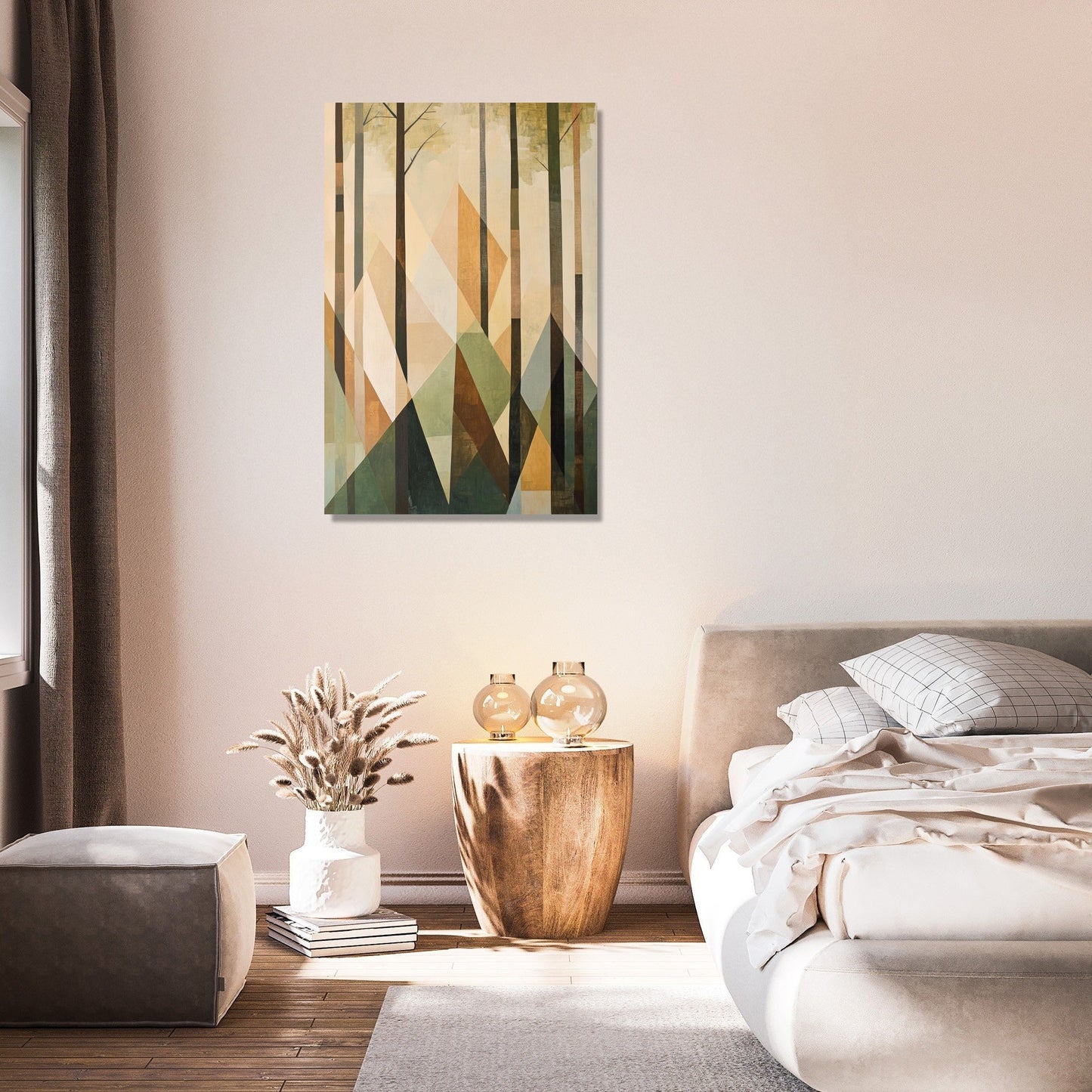 Triangular Forest Serenity Canvas