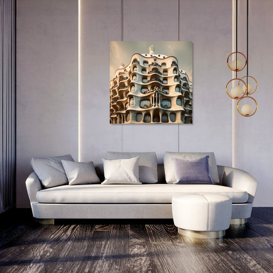Casa Milà Waves Canvas