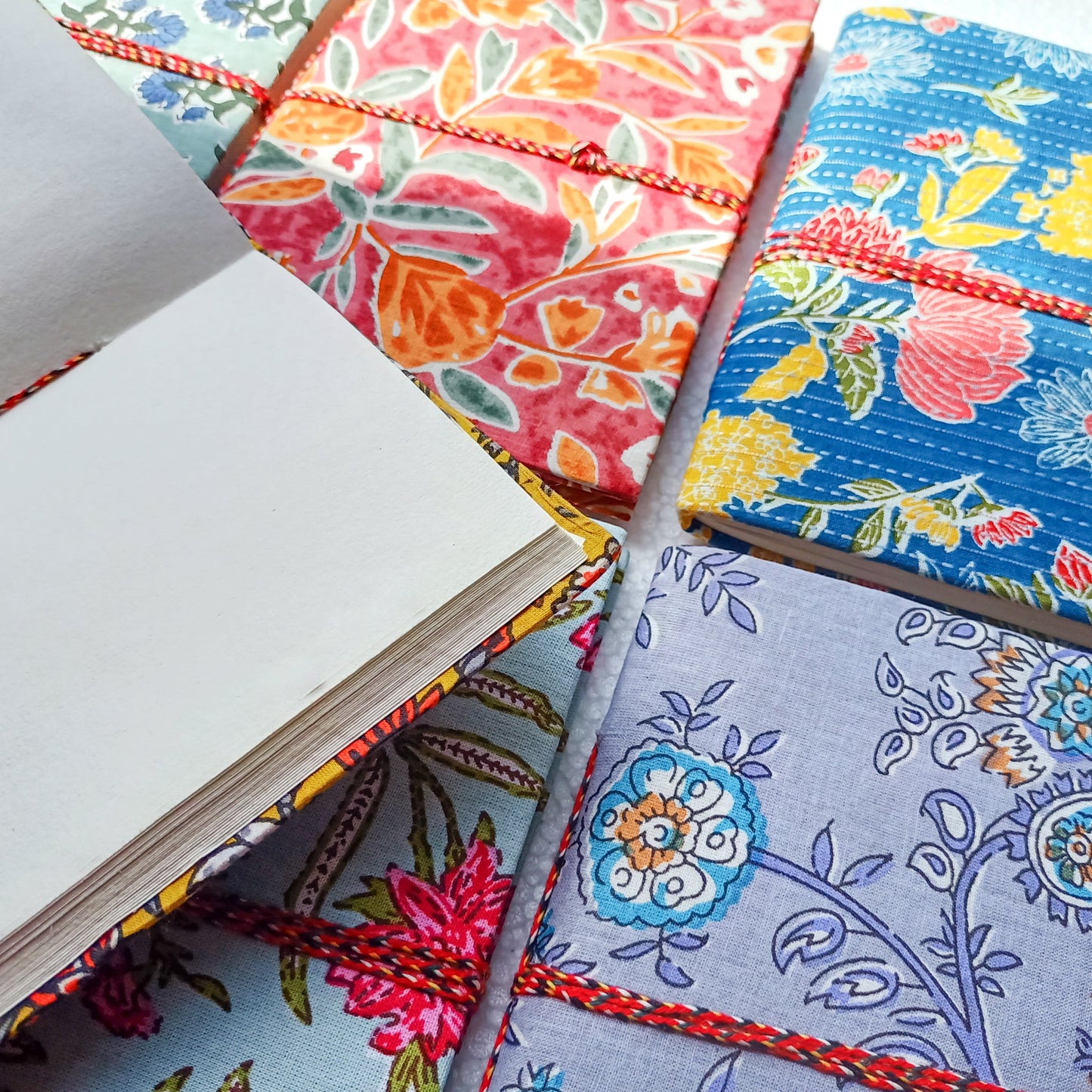 Eco Friendly Cotton Fabric Pocket Journals (4 x 6 in), Fair Trade Stationery Ethically Handmade in India
