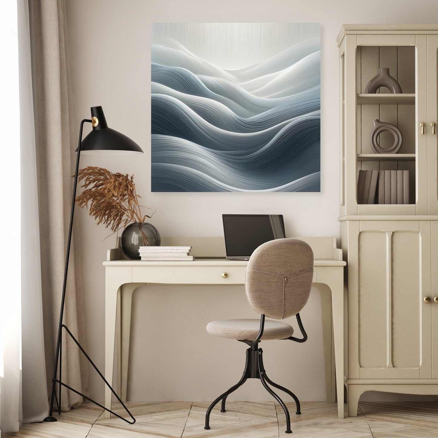 Serenity in Grey Canvas