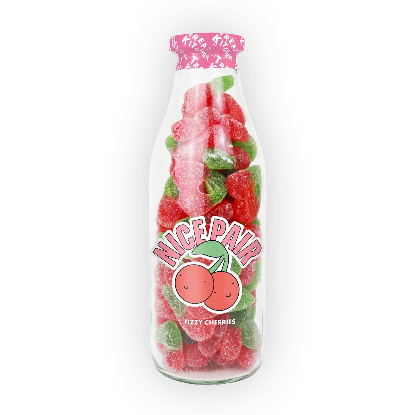 Nice Pair Fizzy Cherries Message Sweet Bottle