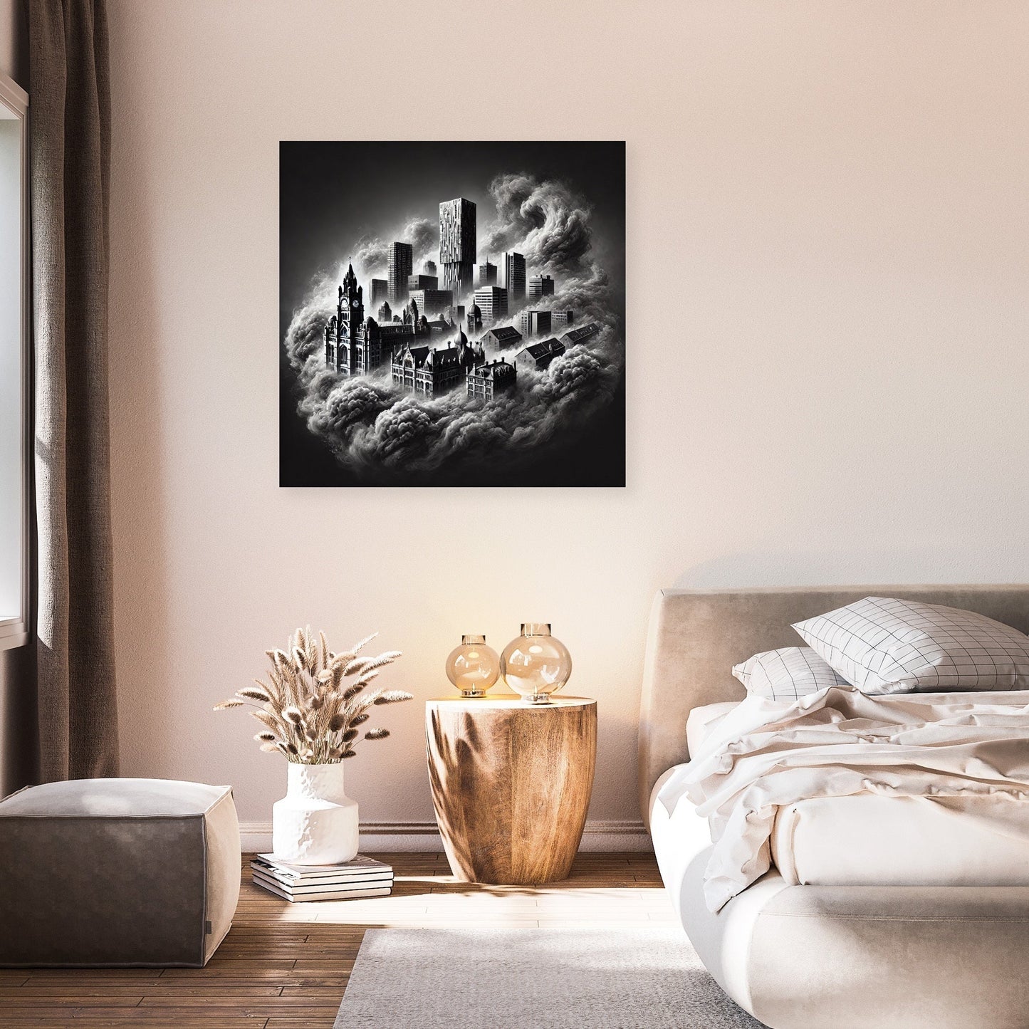 Mysterious Manchester Skyline Canvas