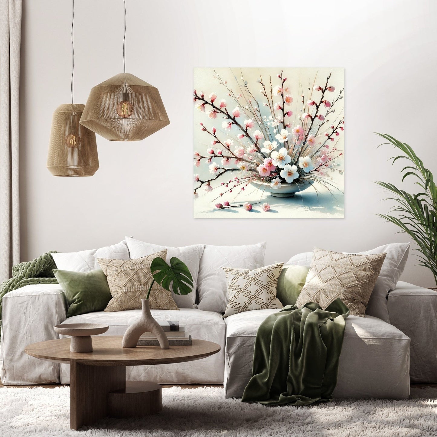 Cherry Blossom Ikebana Canvas