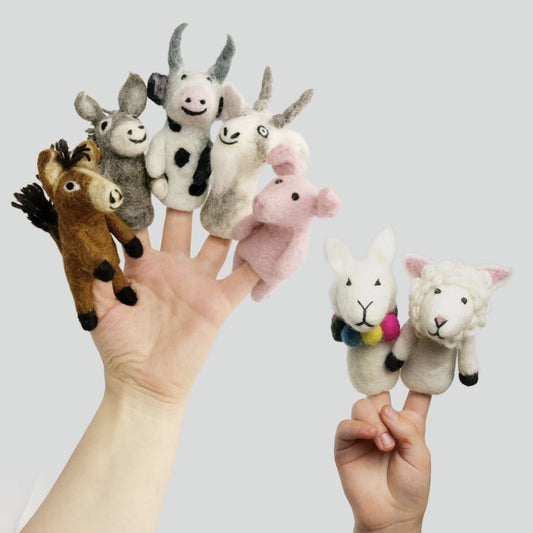 Fairtrade Felt Finger Puppets - Barnyard Buddies