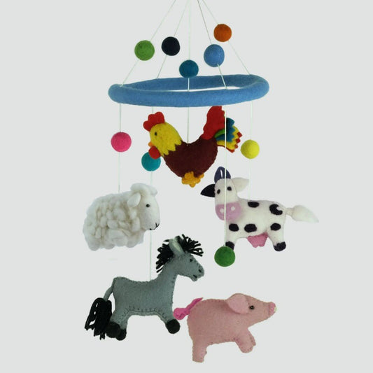 Fairtrade Felt Nursery Mobile - Barnyard Buddies