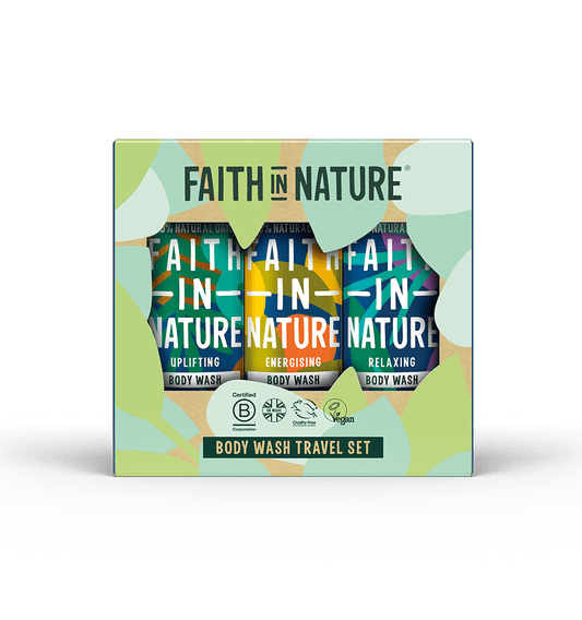 Faith In Nature Body Wash Travel Gift Set 3 x 100ml