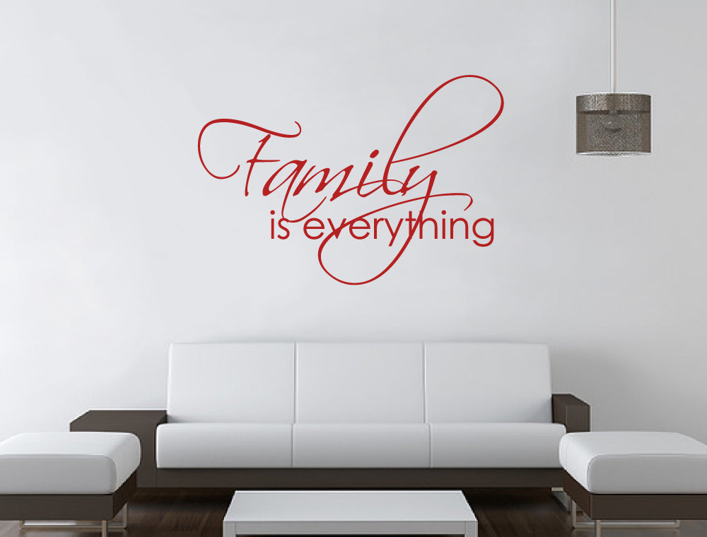 Family is Everything Wall Sticker Quote – Inspirational Home Decor