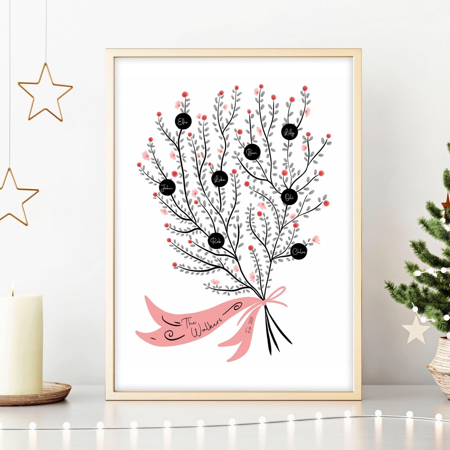 Family personalised gifts | wall art print