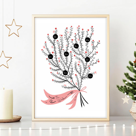 Family personalised gifts | wall art print