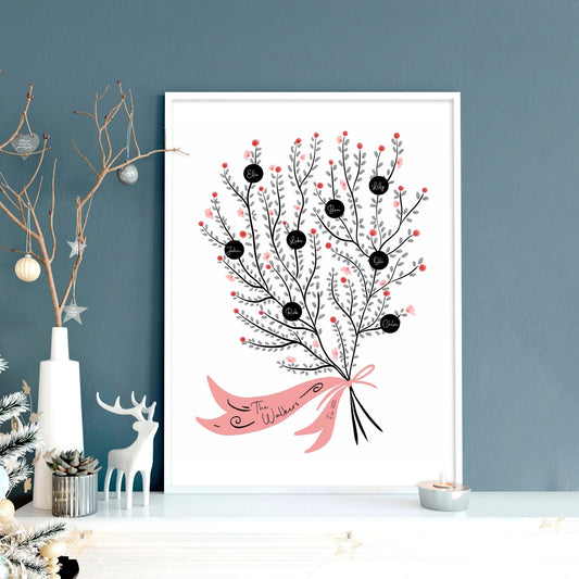 Family personalised gifts | wall art print